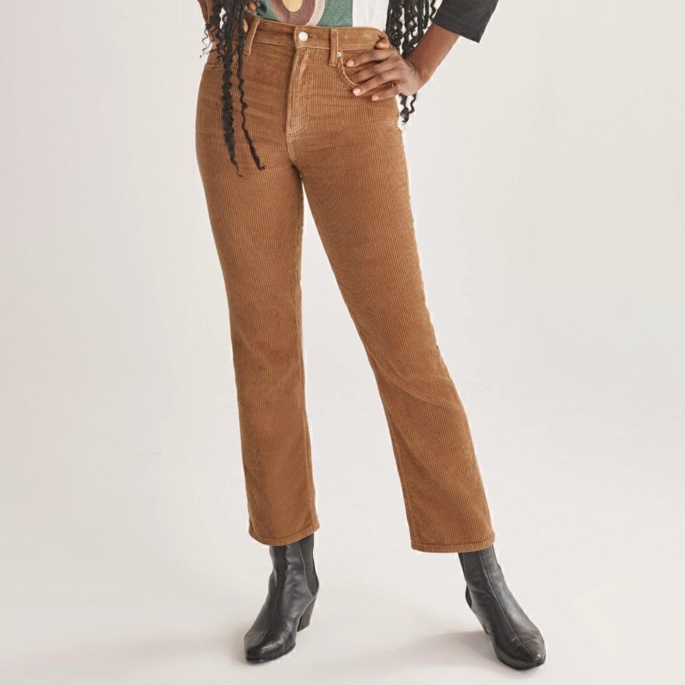 Aritzia Denim Forum Yoko High Rise Corduroy Pants Sz 23